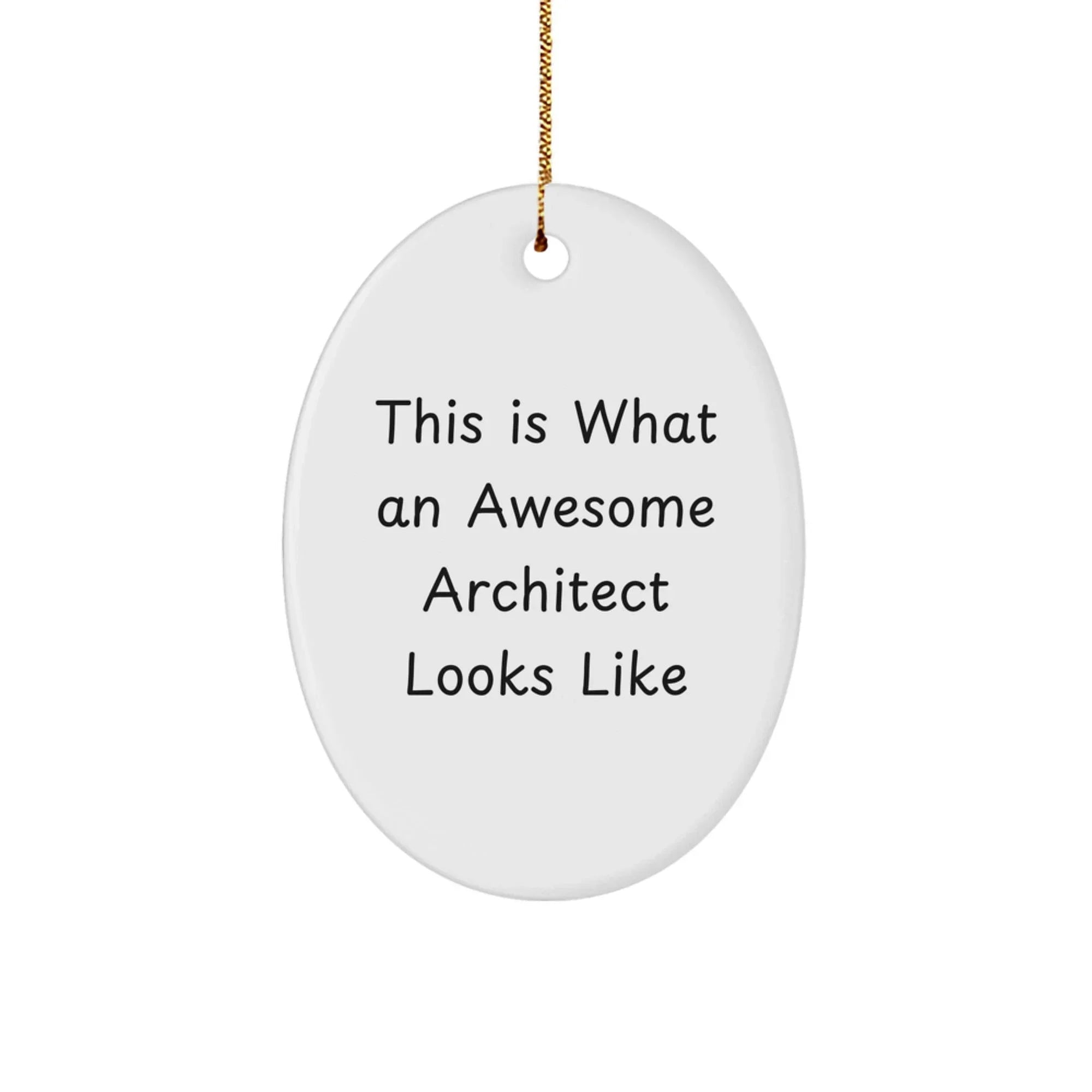 Funny Architect Gifts from Friends for Men - This Is What An Awesome Architect Looks Like Oval Ornament, Christmas Unique Present