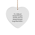 Funny Assistant Principal Gifts - Heart Ornament 'I'm A Tattooed Assistant Principal...'