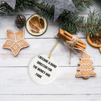 Funny Band Director Gifts for Christmas - 'I Became A Band Director For The Money And Fame' Circle Ornament for Men, Women, Coworkers, or Friends from Gifts from Family