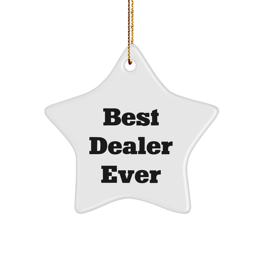 Funny Best Dealer Ever Gifts from Friends to Gift for Star Ornament Lover at Christmas, Dealer Unique Gifts, Star Ornament Decorations, Best Dealer Ever Quote Stars