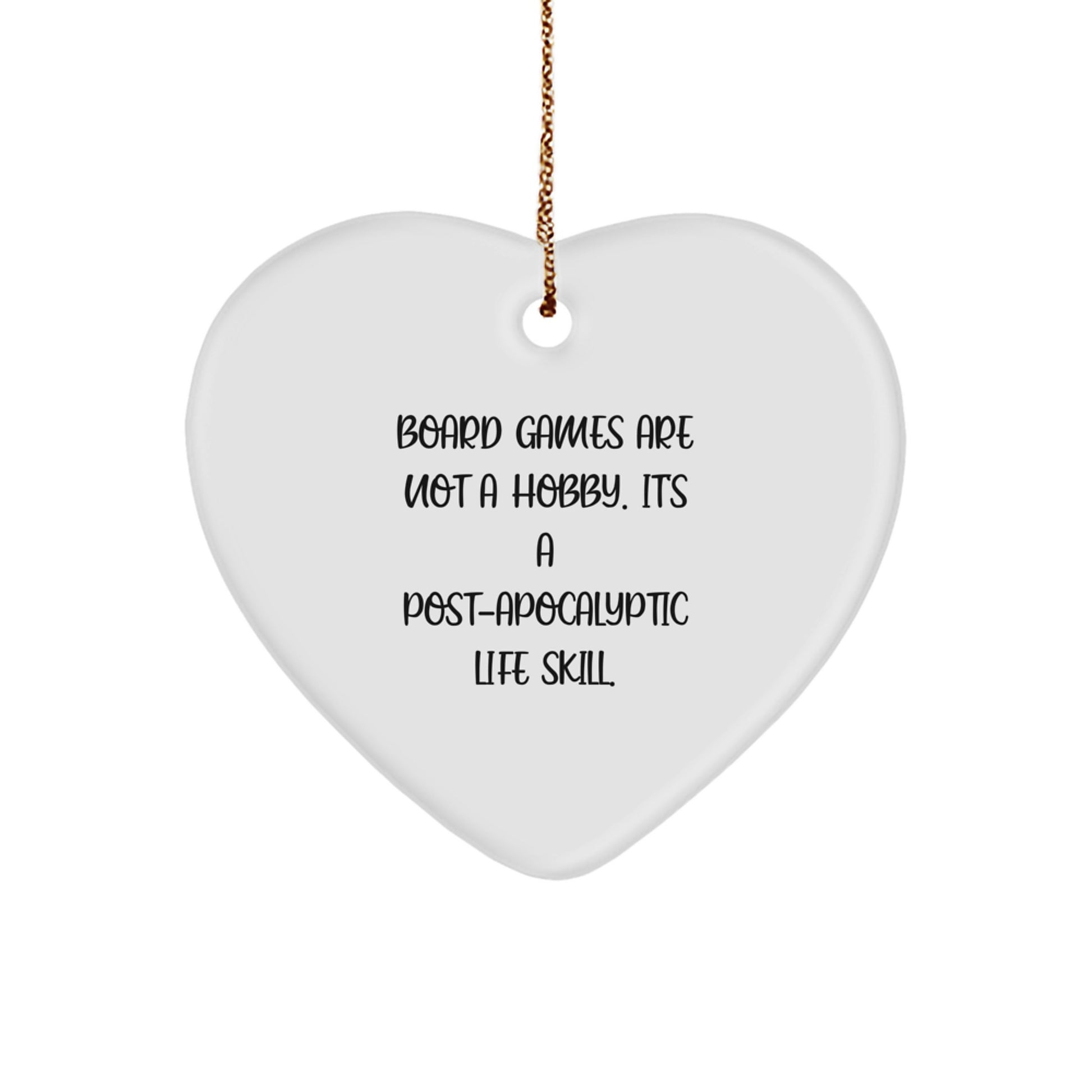 Funny Board Games Gifts for Friends and Family - Heart Ornament with Inspirational Quote - Gifts from Women - Perfect Unique Christmas Unique Gifts for Board Game Lovers - Image 1