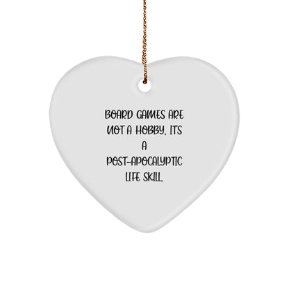 Funny Board Games Gifts for Friends and Family - Heart Ornament with Inspirational Quote - Gifts from Women - Perfect Unique Christmas Unique Gifts for Board Game Lovers - Image 1