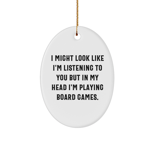 Funny Board Games Oval Ornament Gifts for Men Women Friends Family - Christmas Unique Gifts from Friends