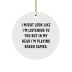 Funny Board Games Quote Circle Ornament Gifts from Friends for Christmas