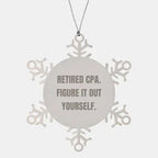Funny CPA Gifts from Men to Friends - Snowflake Ornament for Christmas