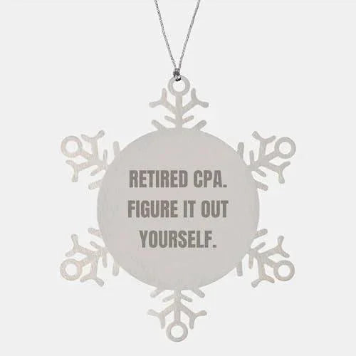 Funny CPA Gifts from Men to Friends - Snowflake Ornament for Christmas