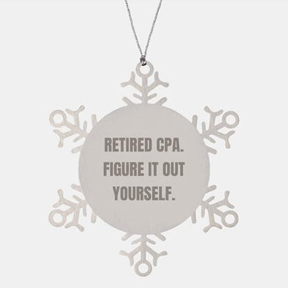 Funny CPA Gifts from Men to Friends - Snowflake Ornament for Christmas
