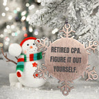 Funny CPA Gifts from Men to Friends - Snowflake Ornament for Christmas