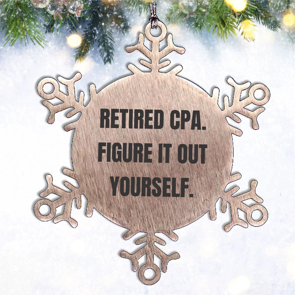 Funny CPA Gifts from Men to Friends - Snowflake Ornament for Christmas