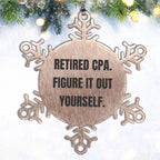Funny CPA Gifts from Men to Friends - Snowflake Ornament for Christmas