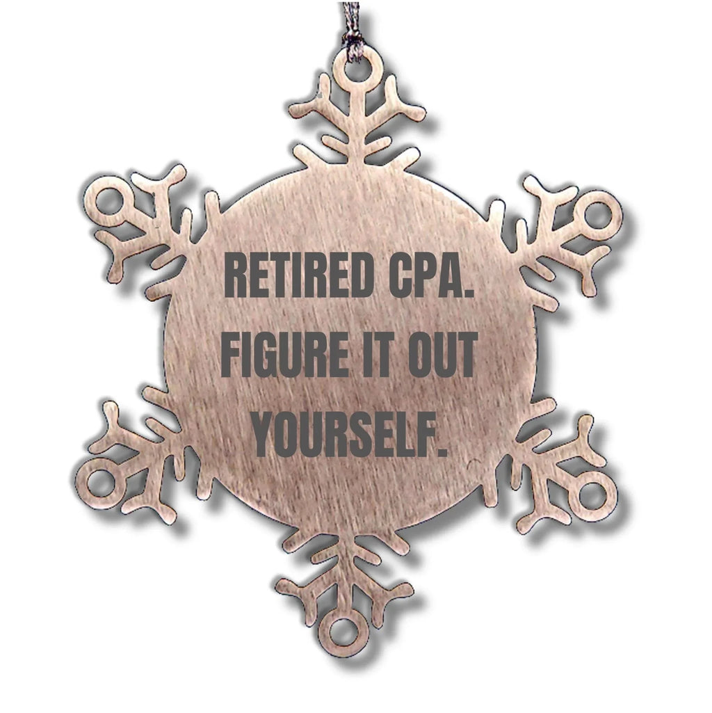 Funny CPA Gifts from Men to Friends - Snowflake Ornament for Christmas