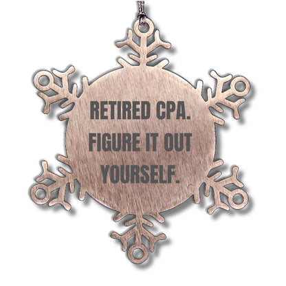 Funny CPA Gifts from Men to Friends - Snowflake Ornament for Christmas
