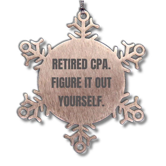 Funny CPA Gifts from Men to Friends - Snowflake Ornament for Christmas