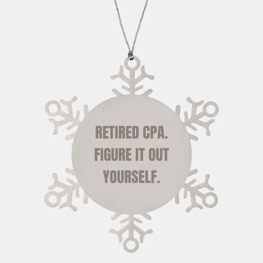 Funny CPA Gifts from Men to Friends - Snowflake Ornament for Christmas