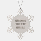 Funny CPA Gifts from Men to Friends - Snowflake Ornament for Christmas