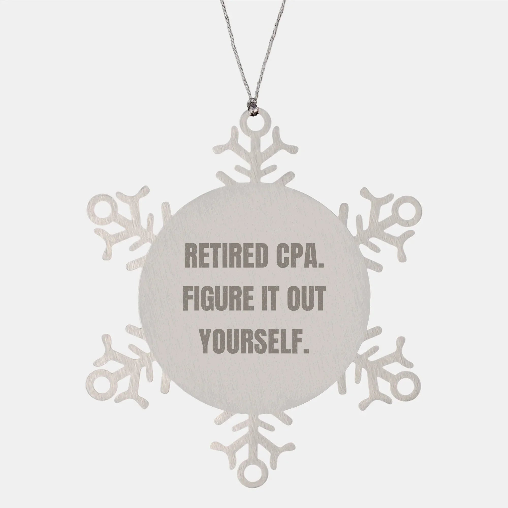Funny CPA Gifts from Men to Friends - Snowflake Ornament for Christmas