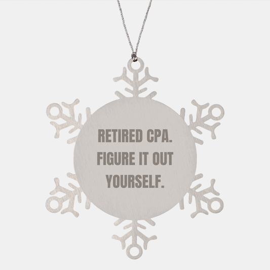 Funny CPA Gifts from Men to Friends - Snowflake Ornament for Christmas