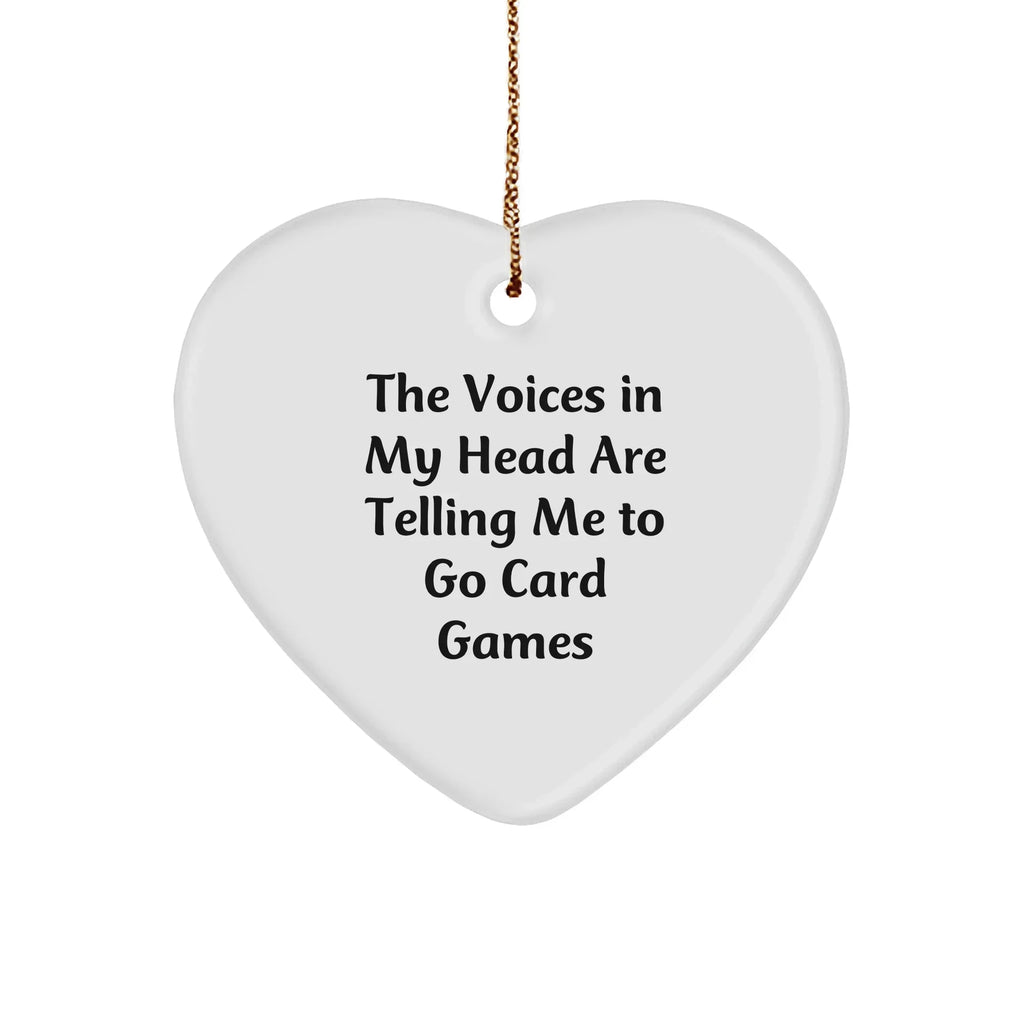 Funny Card Games Heart Ornament Gifts from Friends for Christmas