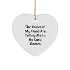 Funny Card Games Heart Ornament Gifts from Friends for Christmas