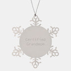 Funny Certified Grandmom Snowflake Ornament Gifts from Family for Grandmom Christmas Unique