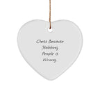 Funny Chess Gifts for Men from Friends, Unique Heart Ornament for Christmas