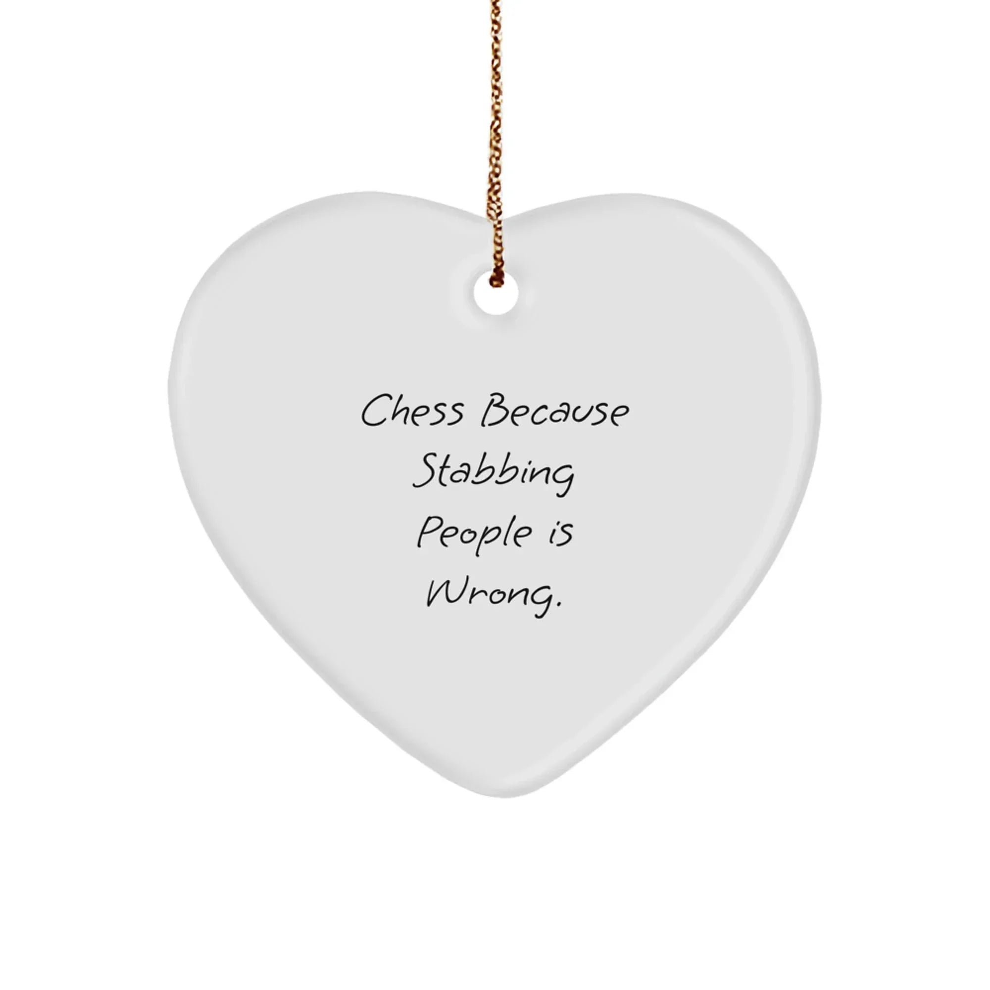Funny Chess Gifts for Men from Friends, Unique Heart Ornament for Christmas