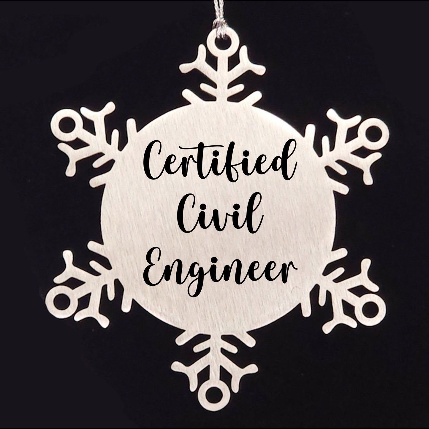 Funny Civil Engineer Gifts from Friends - Snowflake Ornament for Christmas - 'I'm not arguing, I'm just explaining why I'm right as a Certified Civil Engineer'