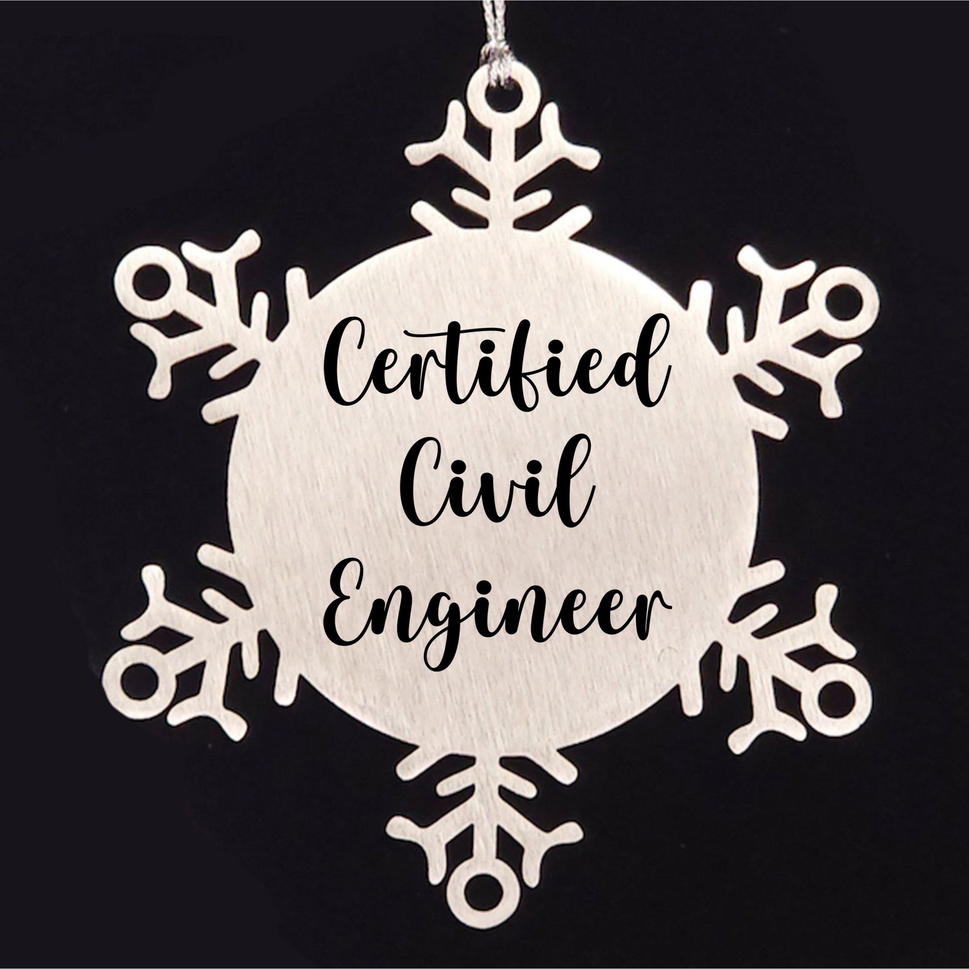 Funny Civil Engineer Gifts from Friends - Snowflake Ornament for Christmas - 'I'm not arguing, I'm just explaining why I'm right as a Certified Civil Engineer'