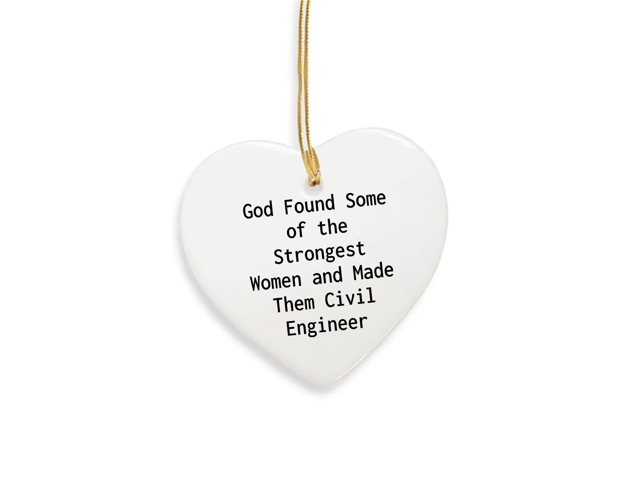 Funny Civil Engineer Heart Ornament Gifts from Men to Women for Christmas