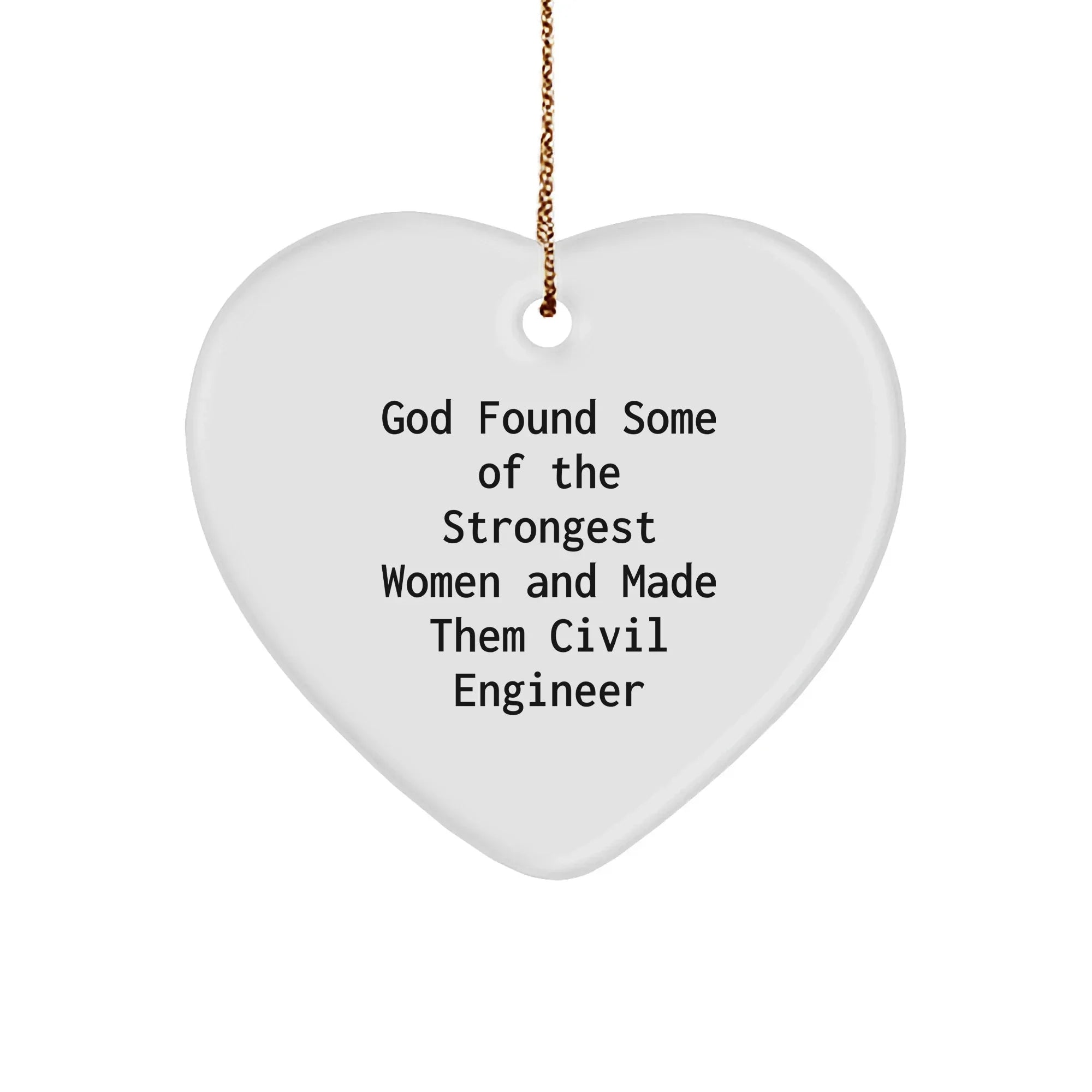 Funny Civil Engineer Heart Ornament Gifts from Men to Women for Christmas