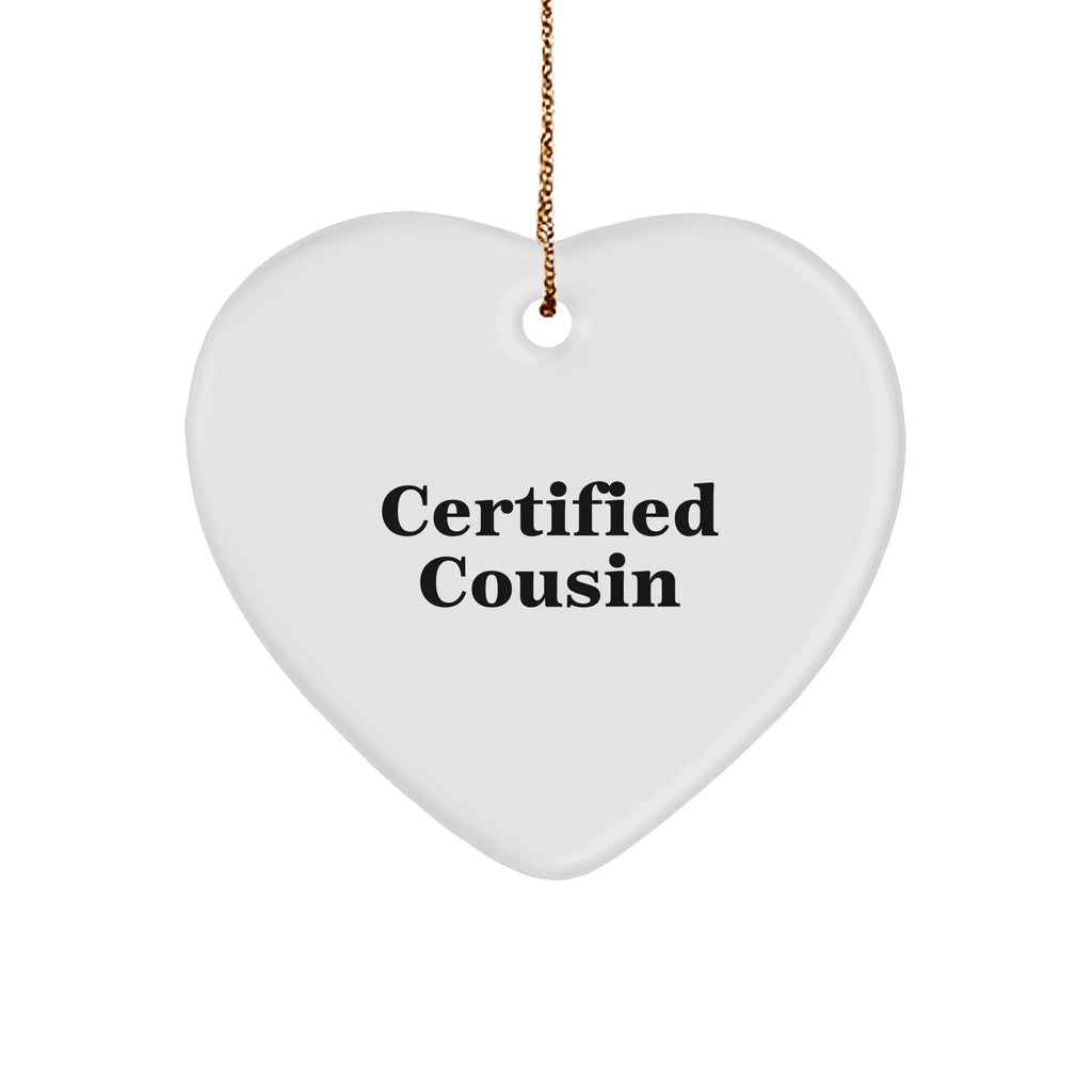 Funny Cousin Heart Ornament Gifts from Family for Cousin Christmas Unique