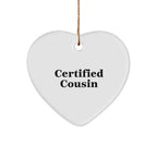 Funny Cousin Heart Ornament Gifts from Family for Cousin Christmas Unique