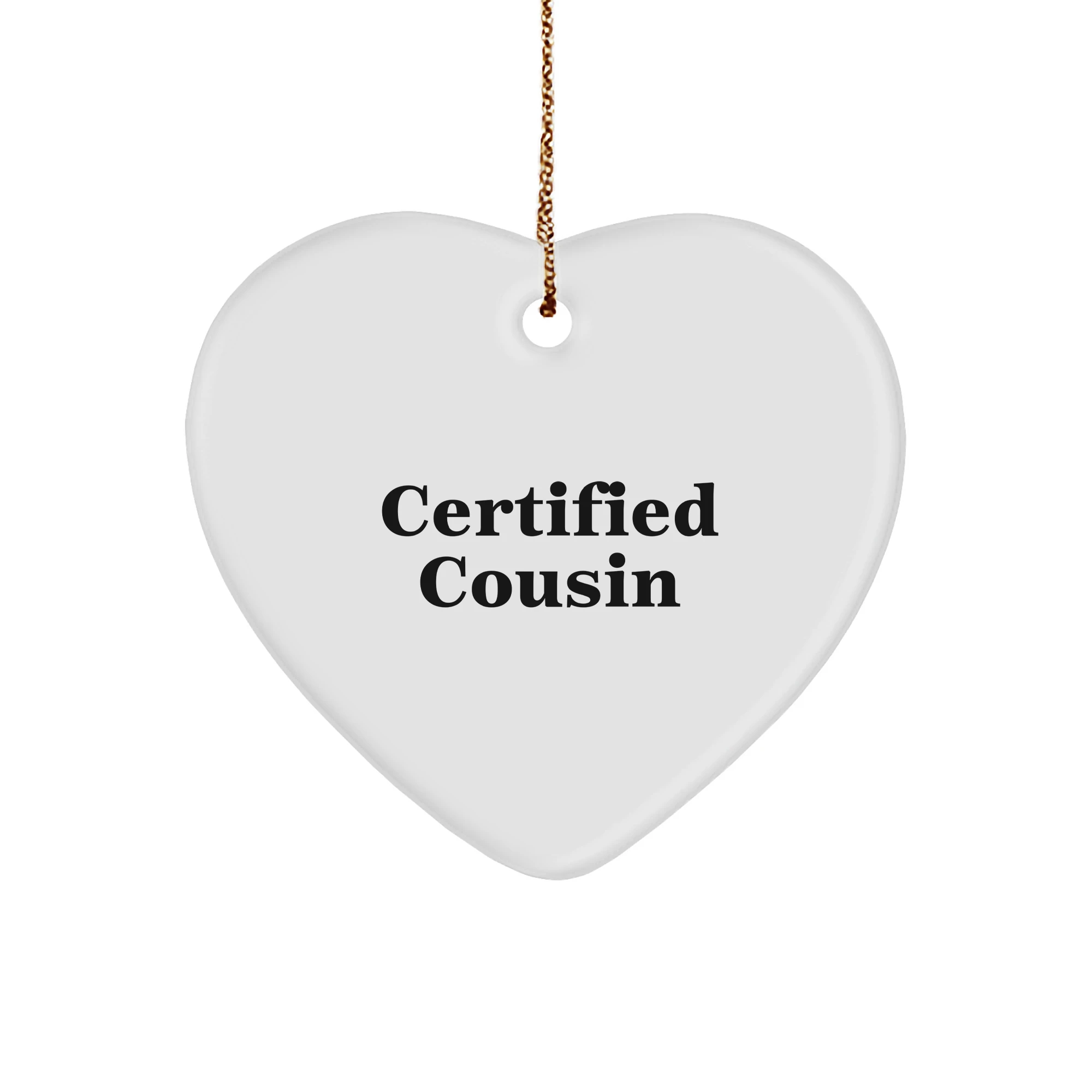 Funny Cousin Heart Ornament Gifts from Family for Cousin Christmas Unique