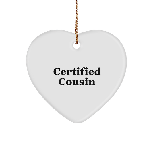 Funny Cousin Heart Ornament Gifts from Family for Cousin Christmas Unique - Image 1