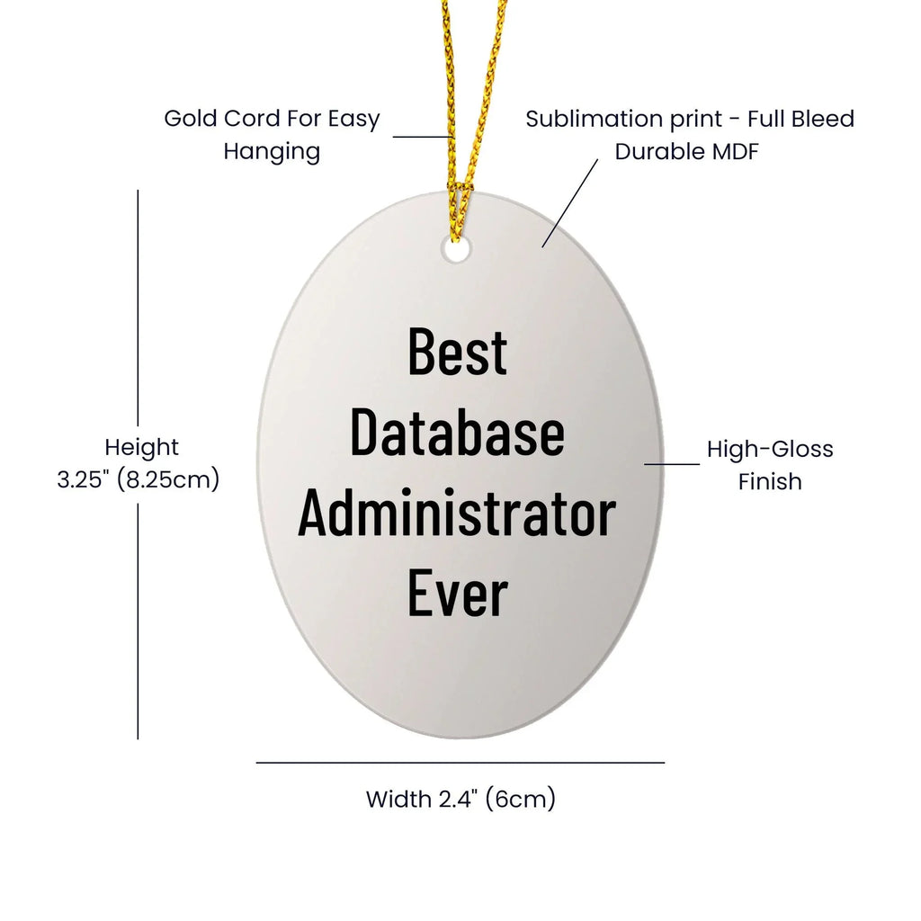 Funny Database Administrator Gifts from Friends for Christmas - Best Database Administrator Ever Oval Ornament