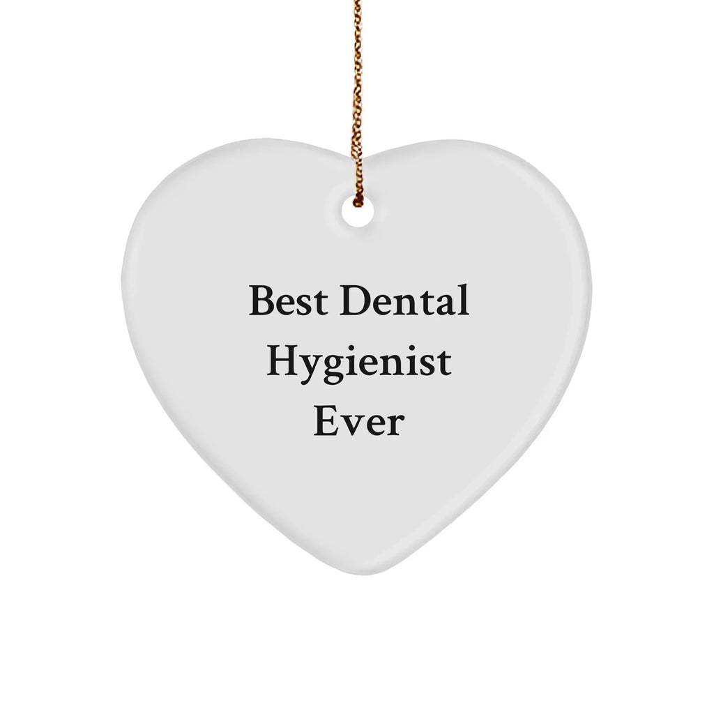 Funny Dental Hygienist Gifts: 'Best Dental Hygienist Ever' Heart Ornament, Perfect for Christmas Unique Gifts from Friends to Family