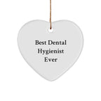 Funny Dental Hygienist Gifts: 'Best Dental Hygienist Ever' Heart Ornament, Perfect for Christmas Unique Gifts from Friends to Family