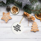 Funny Designer Circle Ornament Gifts from Best Effin' Designer Ever, Perfect for Christmas - Gifts for Designer, Friends, or Family
