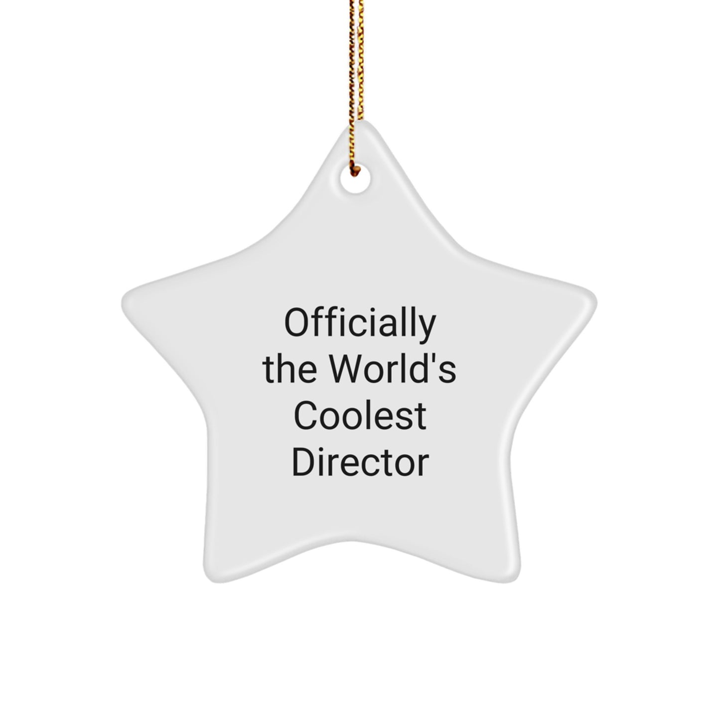 Funny Director Gifts from Men to Officially The World's Coolest Director Star Ornament, 'Officially The World's Coolest Director' Quote, Christmas Unique Gifts for Him