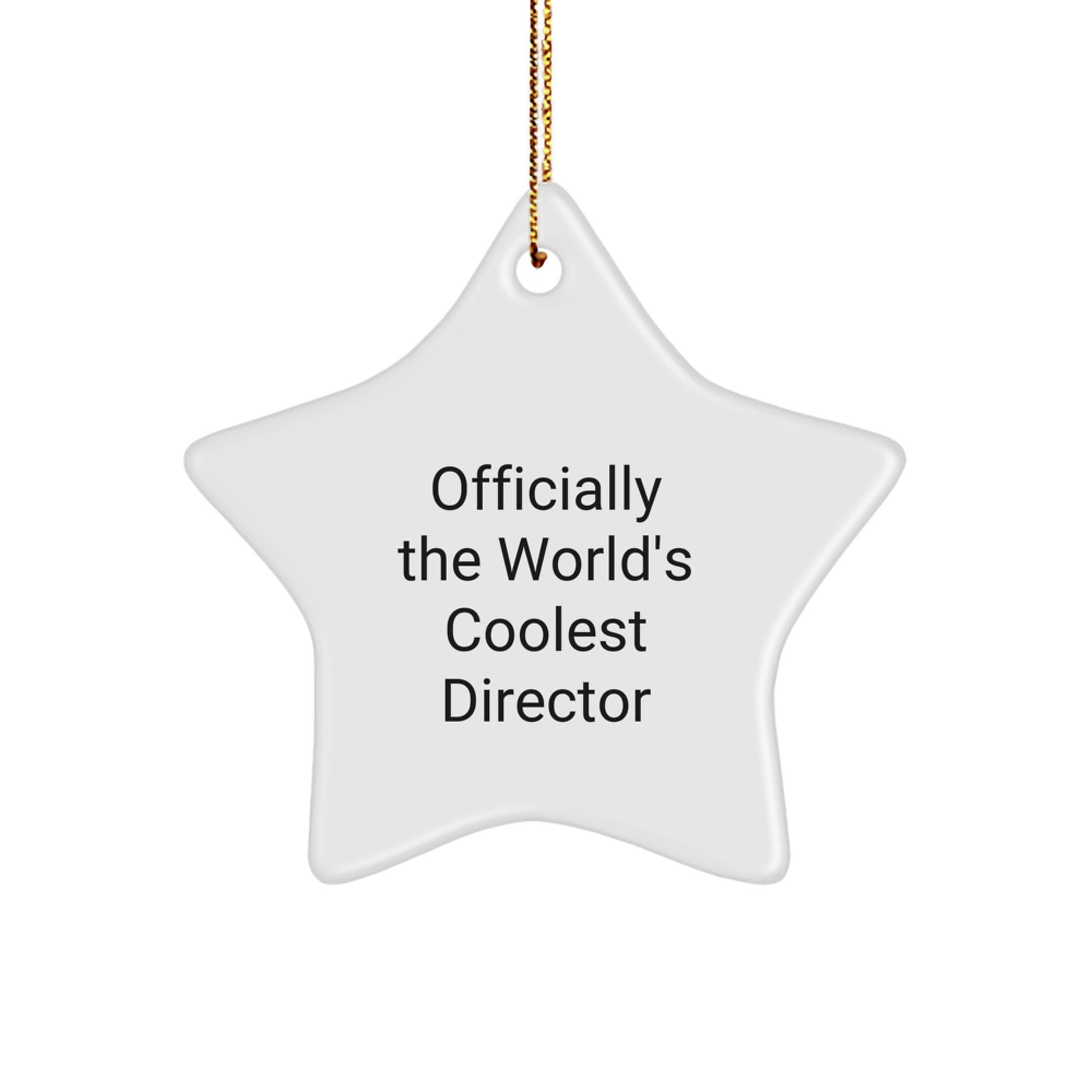 Funny Director Gifts from Men to Officially The World's Coolest Director Star Ornament, 'Officially The World's Coolest Director' Quote, Christmas Unique Gifts for Him