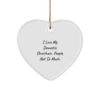 Funny Domestic Shorthair Cat Gifts, Heart Ornament for Christmas - 'I Love My Domestic Shorthair. People, Not So Much.'