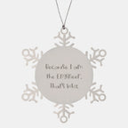 Funny Engineer Snowflake Ornament, Gifts from Friends, Gifts for Engineers, Christmas Unique Presents