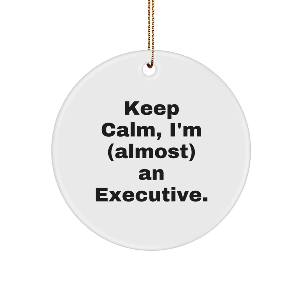 Funny Executive Christmas Circle Ornament Gifts from Friends to Family