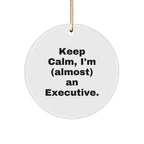 Funny Executive Christmas Circle Ornament Gifts from Friends to Family