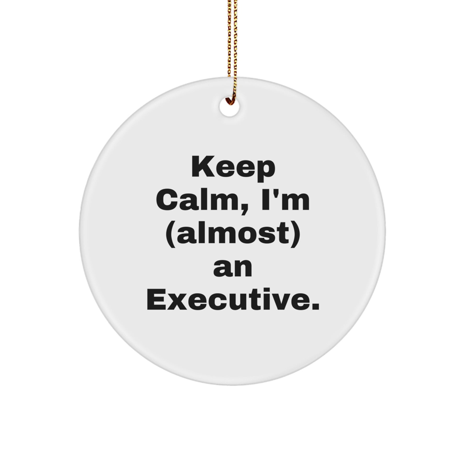 Funny Executive Christmas Circle Ornament Gifts from Friends to Family