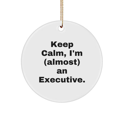 Funny Executive Christmas Circle Ornament Gifts from Friends to Family