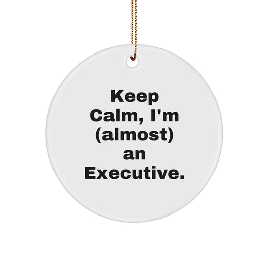 Funny Executive Christmas Circle Ornament Gifts from Friends to Family - Image 1