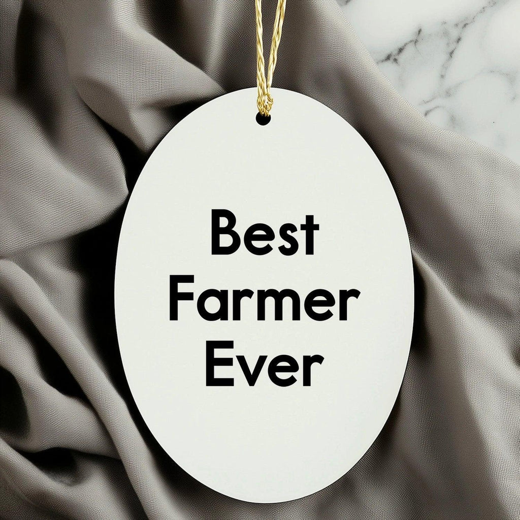 Funny Farmer Gifts from Best Farmers Ever, Oval Ornament for Christmas Memorable Presents, Gifts for Farmer Friends and Family