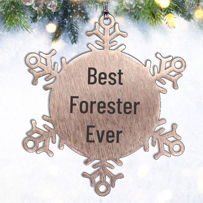 Funny Forester Gifts Ever - Snowflake Ornament for Christmas, Gifts from Friends, Gifts for Forester