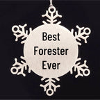 Funny Forester Gifts Ever - Snowflake Ornament for Christmas, Gifts from Friends, Gifts for Forester